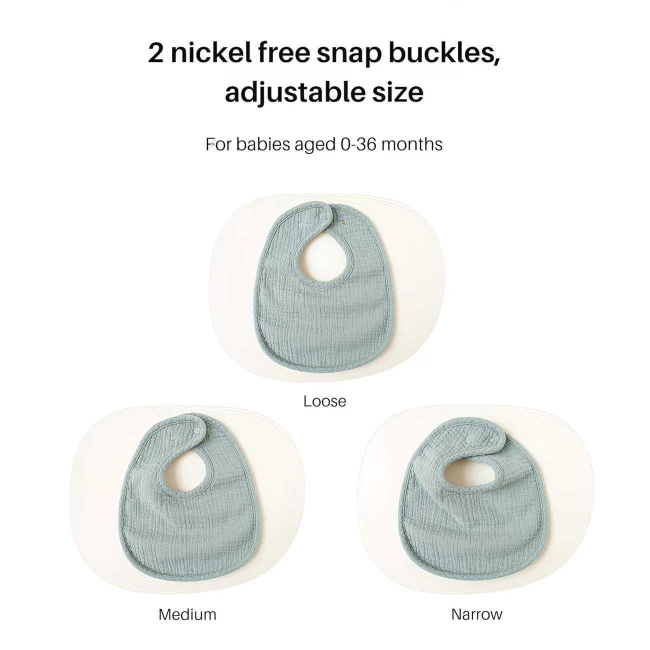 PureHug Muslin Baby Bibs (3-Pack)