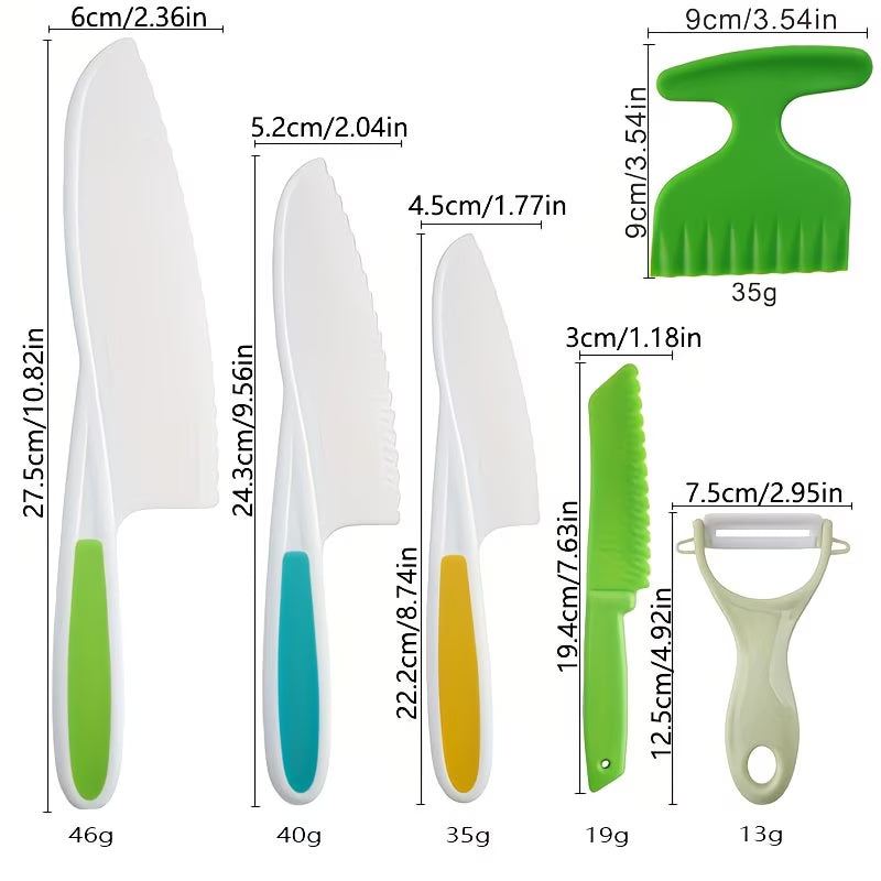 TinyChef Tools 8-Piece Kids Safety Kitchen Set