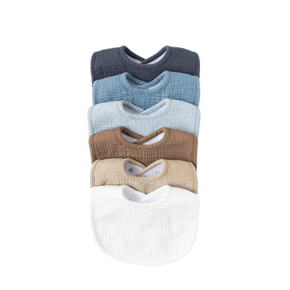 PureHug Muslin Baby Bibs (3-Pack)