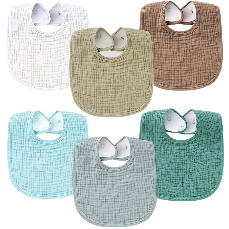 PureHug Muslin Baby Bibs (3-Pack)