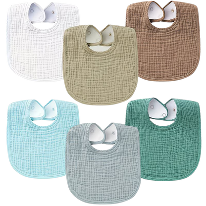 PureHug Muslin Baby Bibs (3-Pack)
