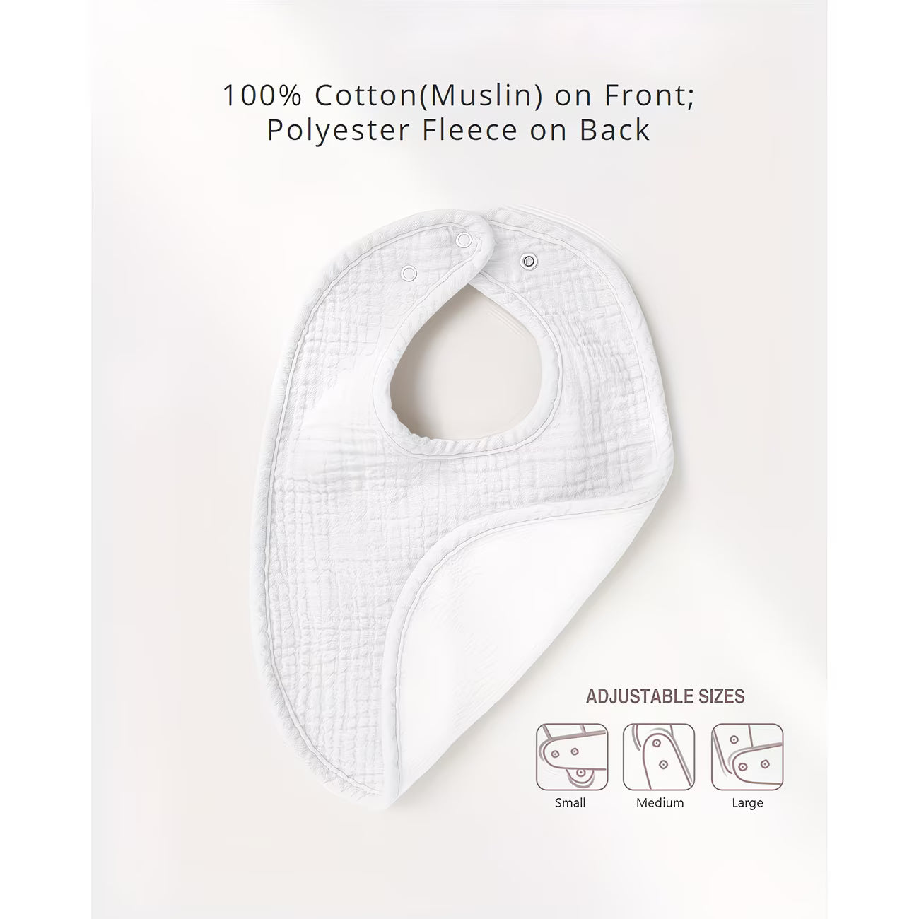 PureHug Muslin Baby Bibs (3-Pack)