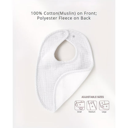 PureHug Muslin Baby Bibs (3-Pack)