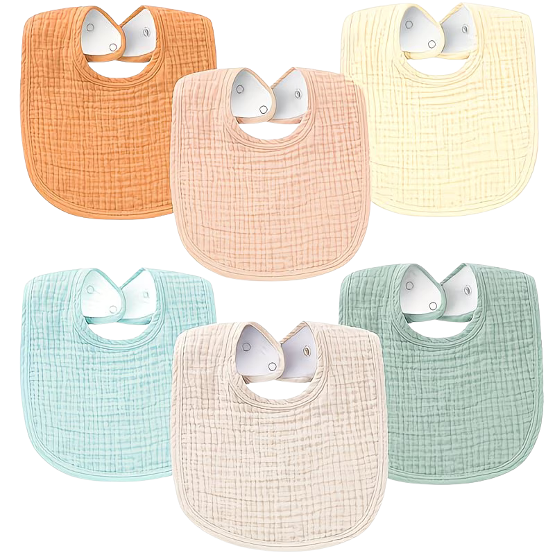 PureHug Muslin Baby Bibs (3-Pack)