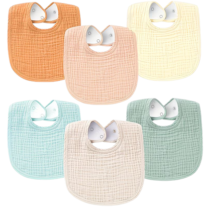 PureHug Muslin Baby Bibs (3-Pack)