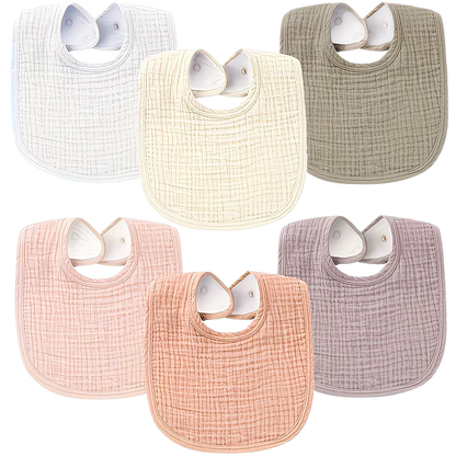 PureHug Muslin Baby Bibs (3-Pack)