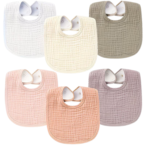 PureHug Muslin Baby Bibs (3-Pack)