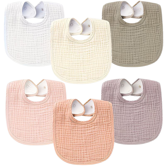 PureHug Muslin Baby Bibs (3-Pack)
