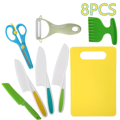 TinyChef Tools 8-Piece Kids Safety Kitchen Set