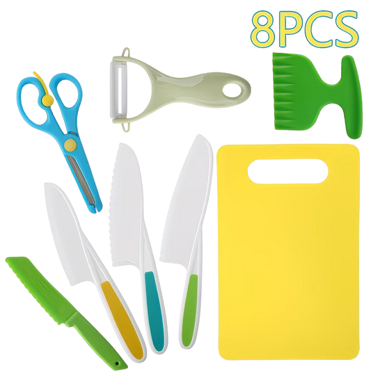 TinyChef Tools 8-Piece Kids Safety Kitchen Set